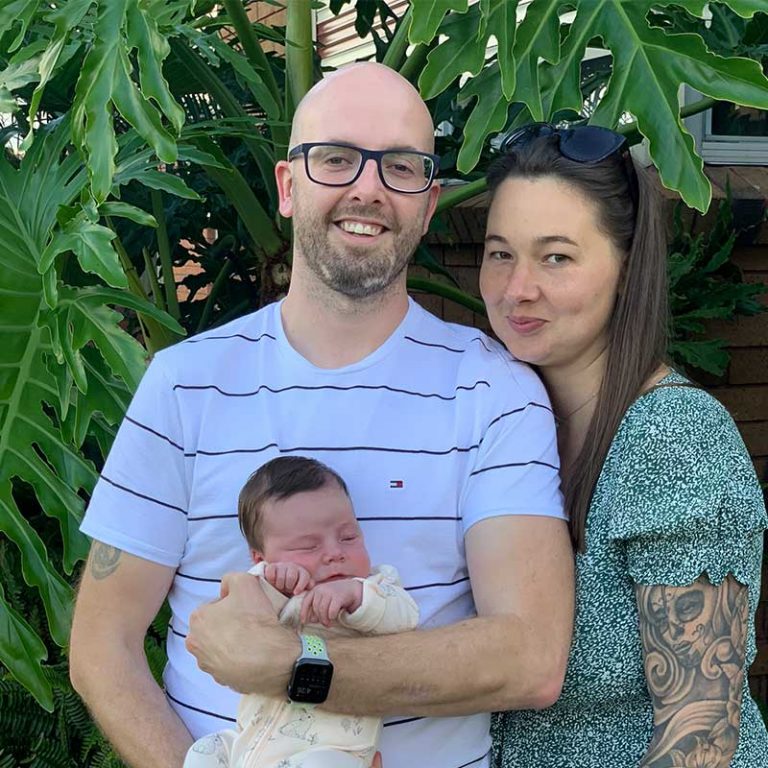 Ross, wife Amy and Baby Ellie