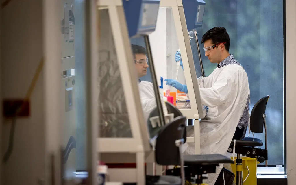 Student Matthew Taper at Work In The CHFDA Lab