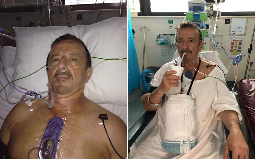 Patient Story - Dissection of the Aorta: Henry in hospital after surgery
